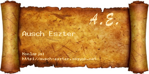 Ausch Eszter névjegykártya